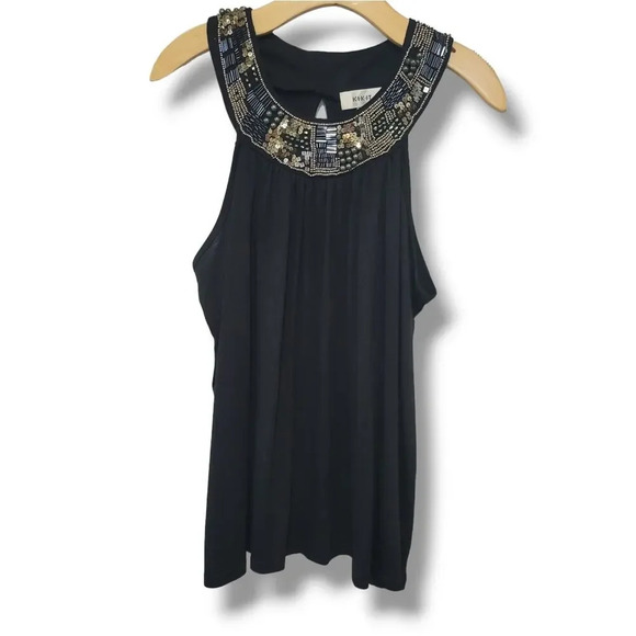 Kikit women's black embellished pullover blouse  - xl - Picture 1 of 8